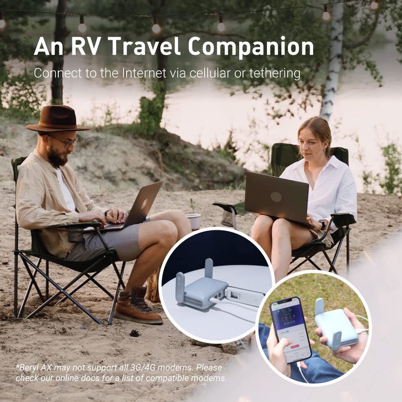 GL.iNet GL-MT3000 (Beryl AX) Portable Travel Router, Pocket Wi-Fi 6 Wireless 2.5G Router, Portable VPN Routers WiFi for Travel, Public Computer Routers, Business, Moblie/RV/Cruise/Plane - Image 4